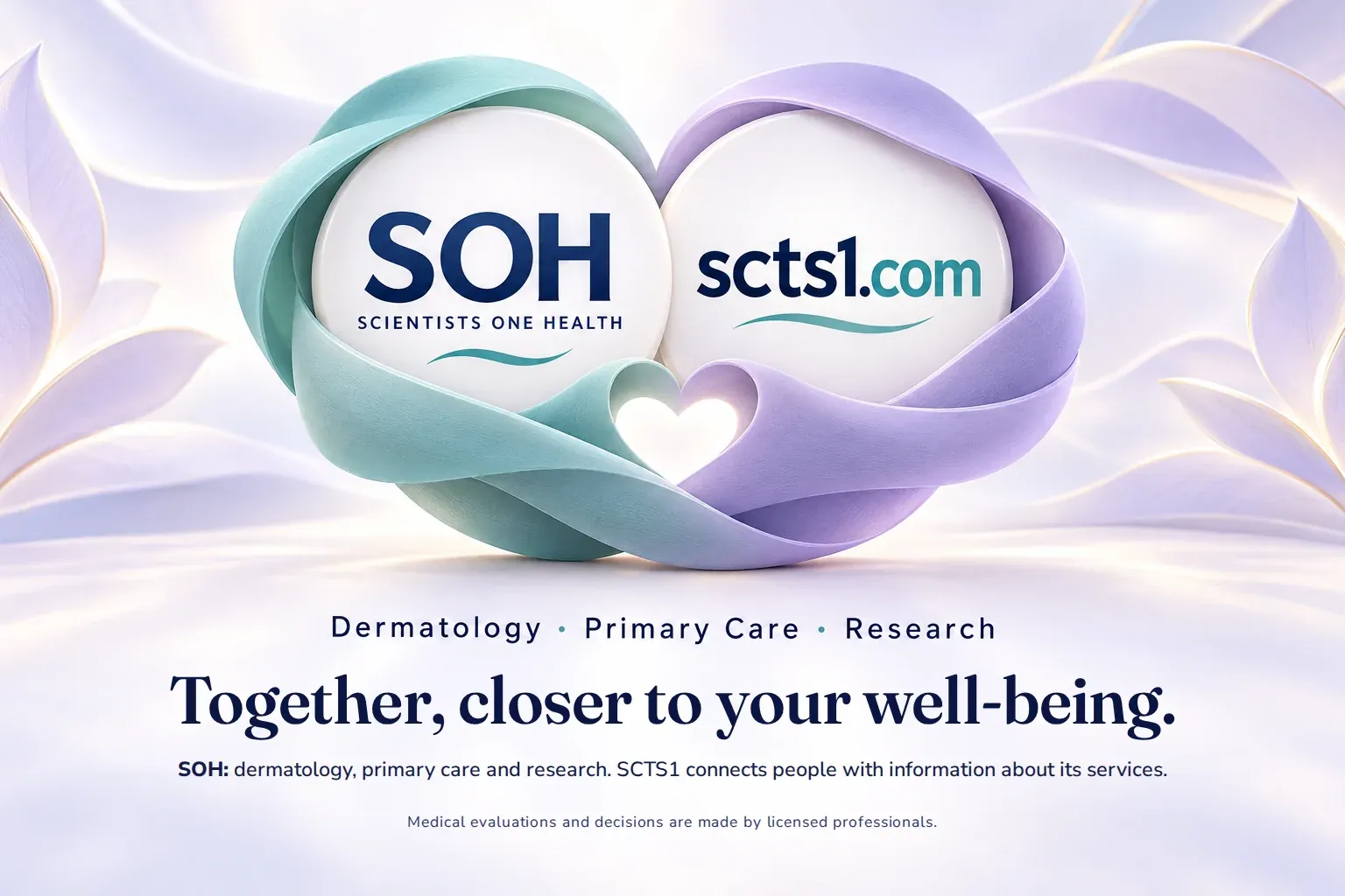 SOH — Scientists One Health and scts1.com. Together, closer to your well-being.